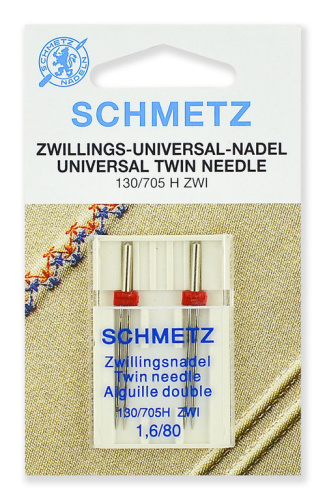  Иглы Schmetz стандартные двойные ZWI № 80/1.6, 7016.2.DCS фото