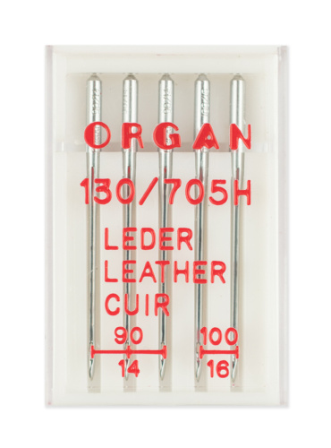  Иглы Organ для кожи № 90 - 100, 5 шт, 130/705.90-100.5.H-L фото