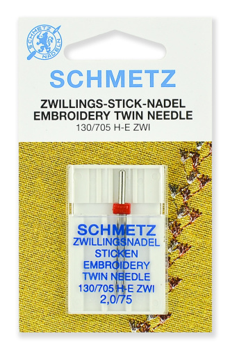  Иглы Schmetz вышивальные двойные № 75/2.0, 7220.EB2.SMS фото
