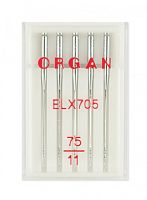  Иглы Organ для плоскошовных машин №75, 5 шт, EL x 705 5/75 фото