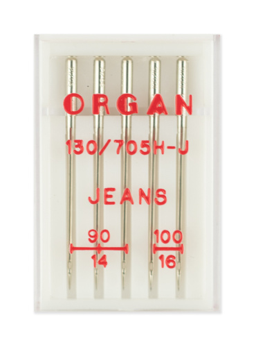  Иглы Organ для джинсы № 90 - 100, 5 шт, 130/705.90-100.5.H-J фото