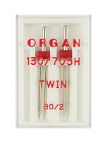  Иглы Organ двойные стандарт № 80/2.0, 2 шт, 130/705.80/2,0.2.H фото