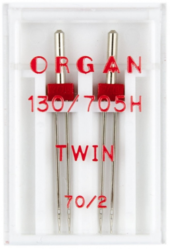  Иглы Organ двойные стандарт № 70/2.0, 2 шт, 130/705.70/2,0.2.H фото