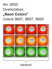 Набор ниток Madeira для оверлока Overlockbox Neon Colors, 9203