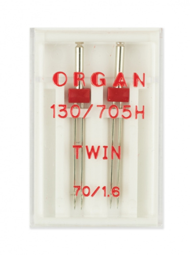  Иглы Organ стандарт двойные № 70/1,6, 2 шт, 130/705.70/1,6.2.H фото