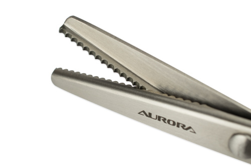  Ножницы Aurora зиг-заг "Волна" шаг зубчика 3,5 мм 23 см, AU 492 фото фото 4