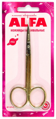  Ножницы Alfa вышивальные 10 см, AF 101-87 фото