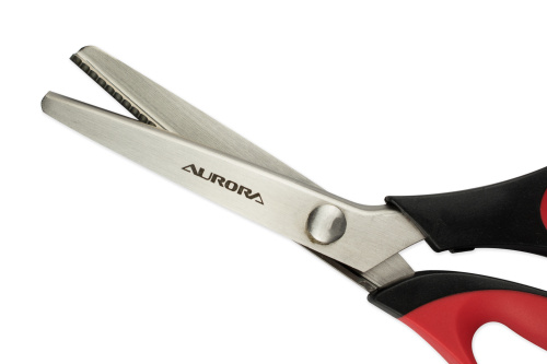  Ножницы Aurora зиг-заг "Волна" шаг зубчика 3,5 мм 23 см, AU 492 фото фото 2