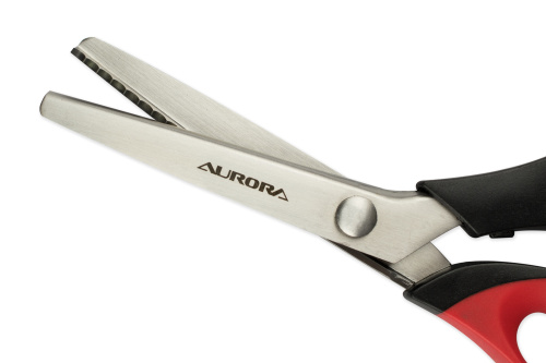  Ножницы Aurora зиг-заг "Волна" шаг зубчика 7 мм 23 см, AU 490 фото фото 2